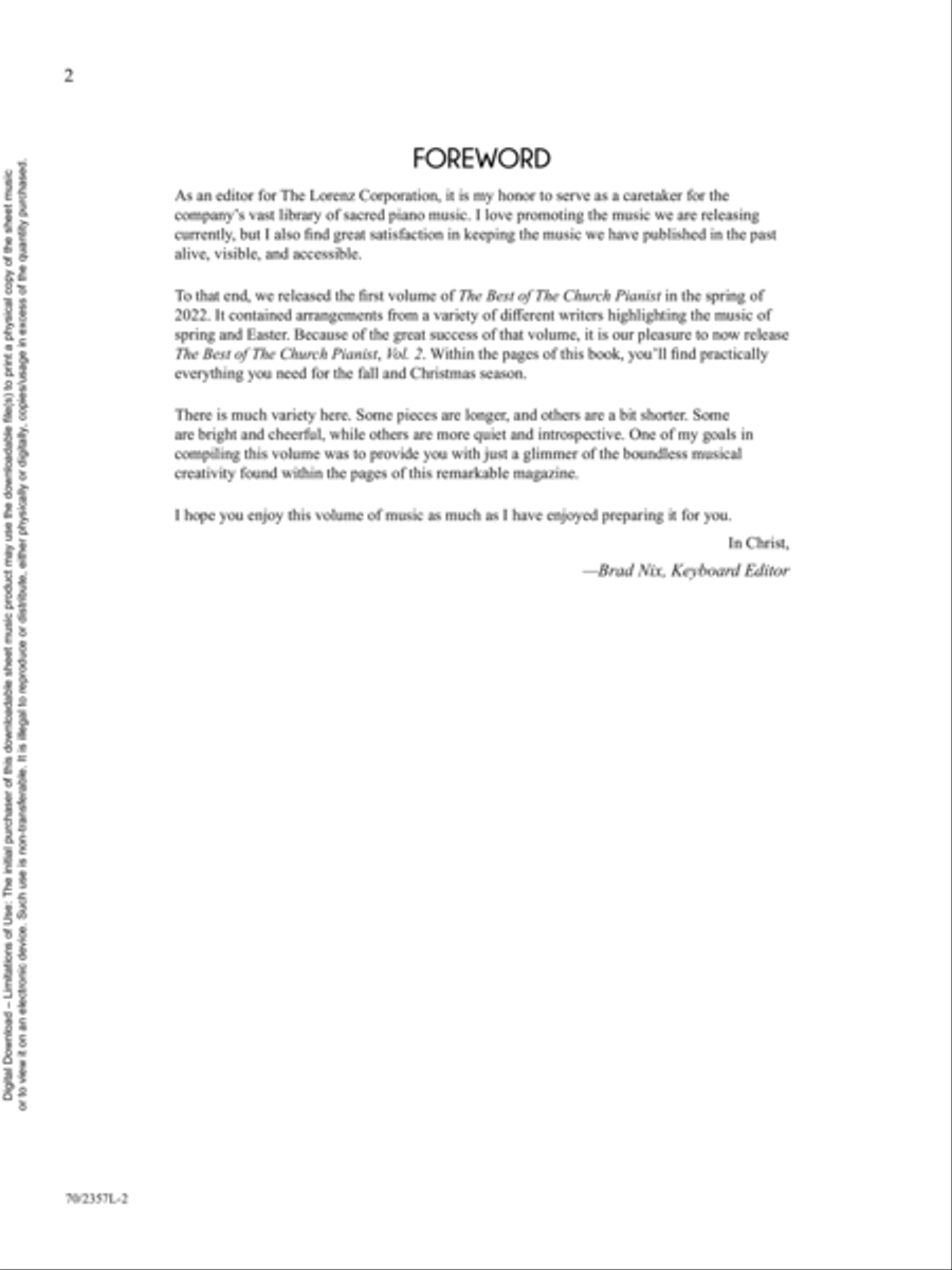 The Best of The Church Pianist - Volume 2 Piano Solo scores gallery preview page 2
