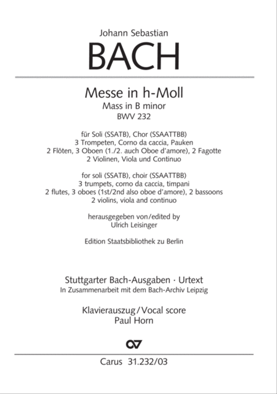 B Minor Mass, BWV 232 (Messe in h-Moll) SSATB scores gallery preview page 2