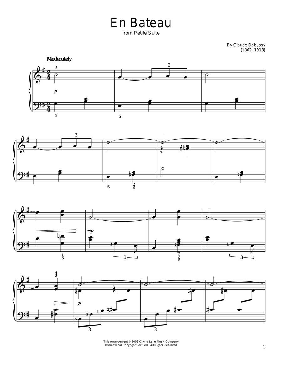 En Bateau En Bateau Easy Piano scores gallery preview page 1