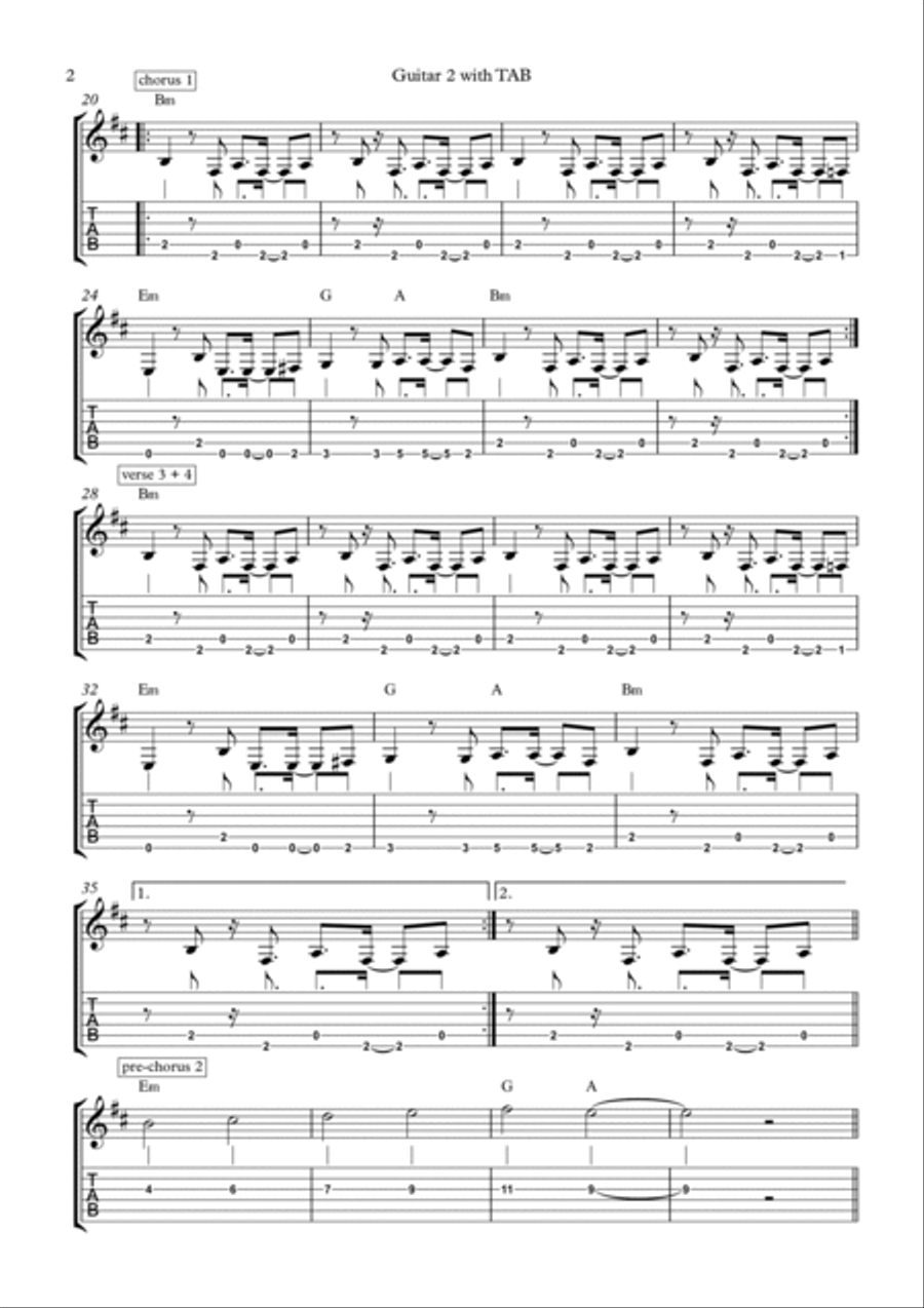 No Roots Electric Guitar scores gallery preview page 2