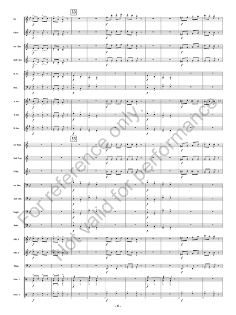 Infernal Galop Concert Band scores gallery preview page 7