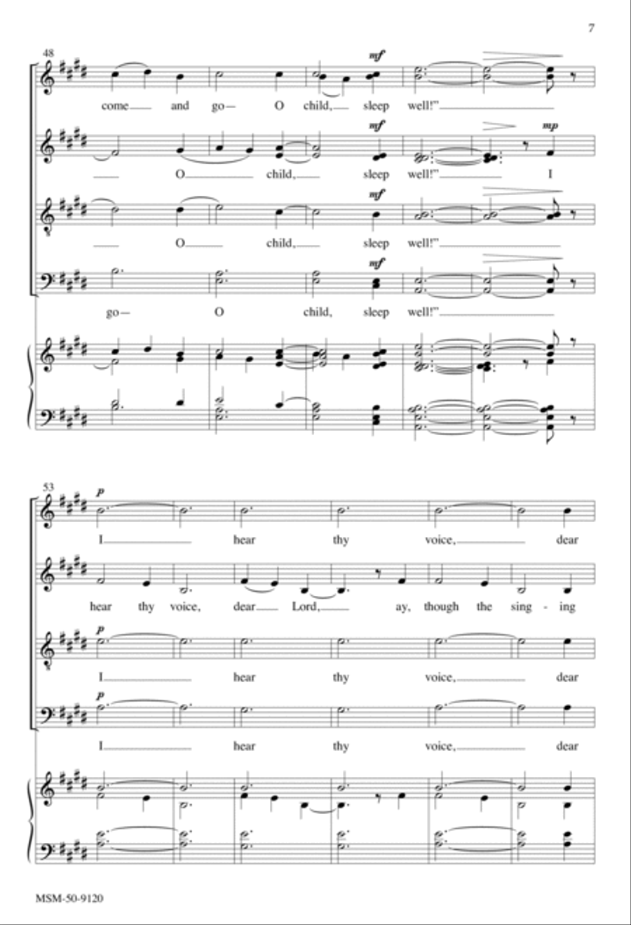 I Hear Thy Voice 4-Part scores gallery preview page 7