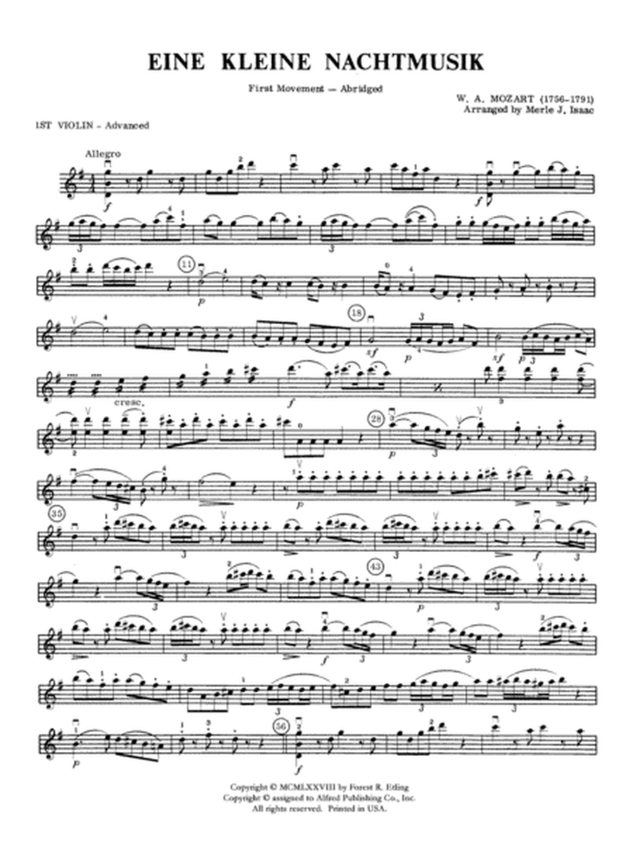Eine Kleine Nachtmusik: Advanced Violin