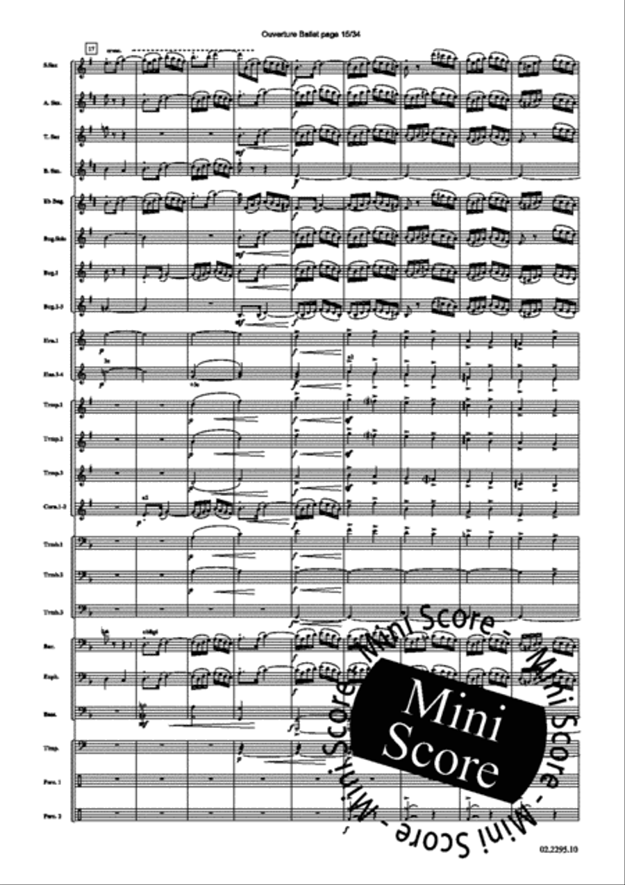 Ouverture de Ballet Fanfare Band scores gallery preview page 19