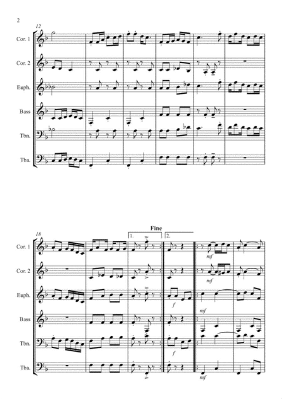 Whistling Rufus Brass Ensemble scores gallery preview page 2