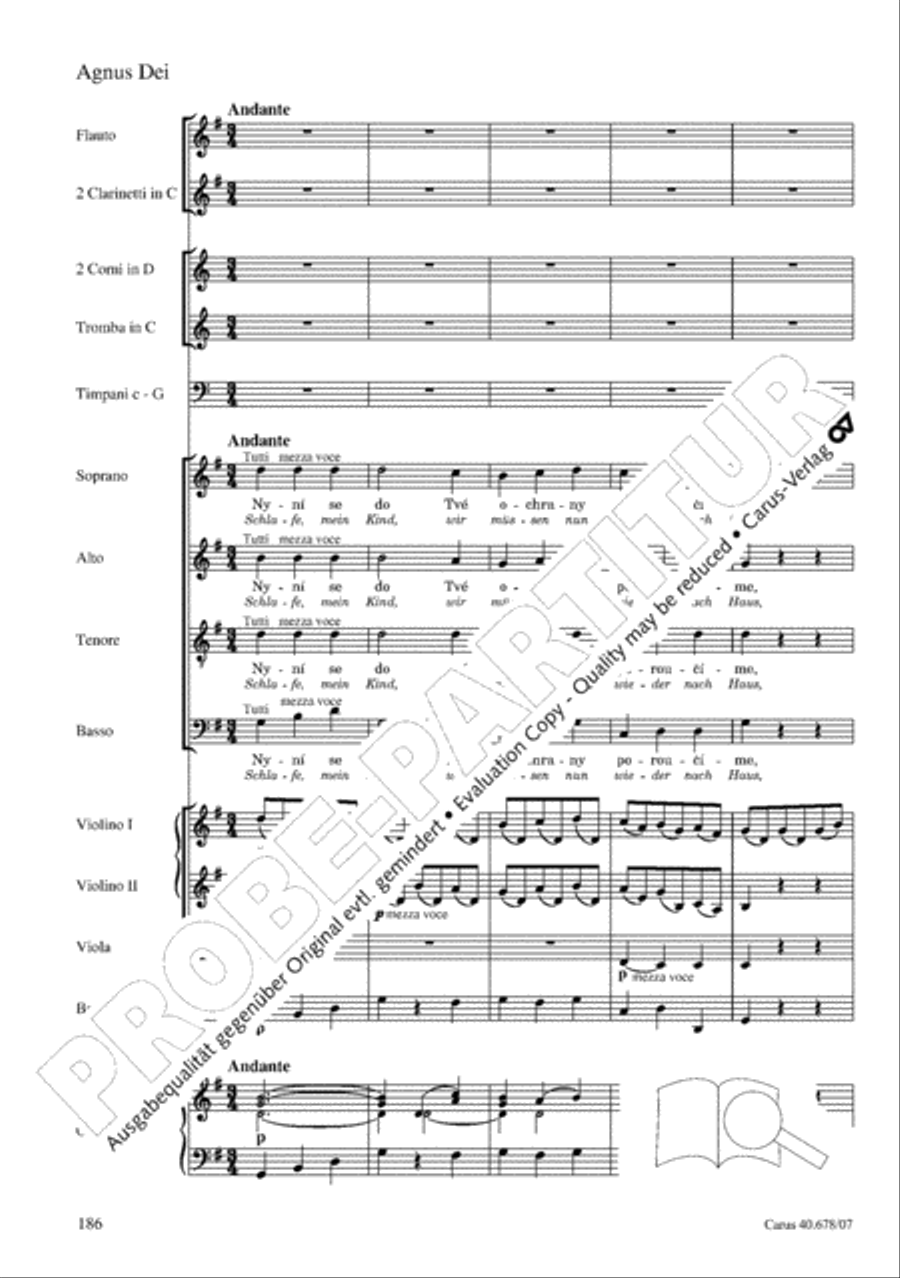 Missa pastoralis bohemica 4-Part scores gallery preview page 199