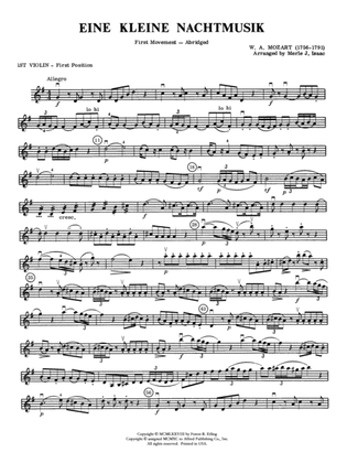 Eine Kleine Nachtmusik, 1st Movement: 1st Violin