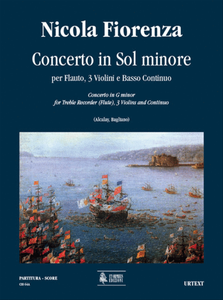 Concerto in G Minor for Treble Recorder (Flute), 3 Violins and Continuo Flute scores gallery preview page 1