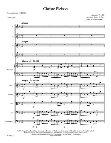 Christe Eleison - String Orchestra Score and Parts
