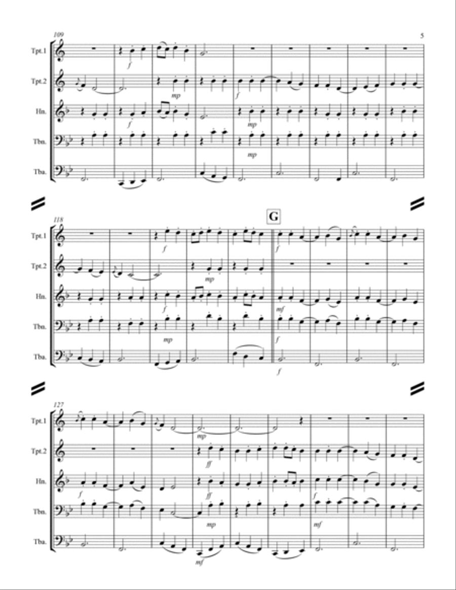 Cielito lindo (for Brass Quintet) Brass Quintet scores gallery preview page 6