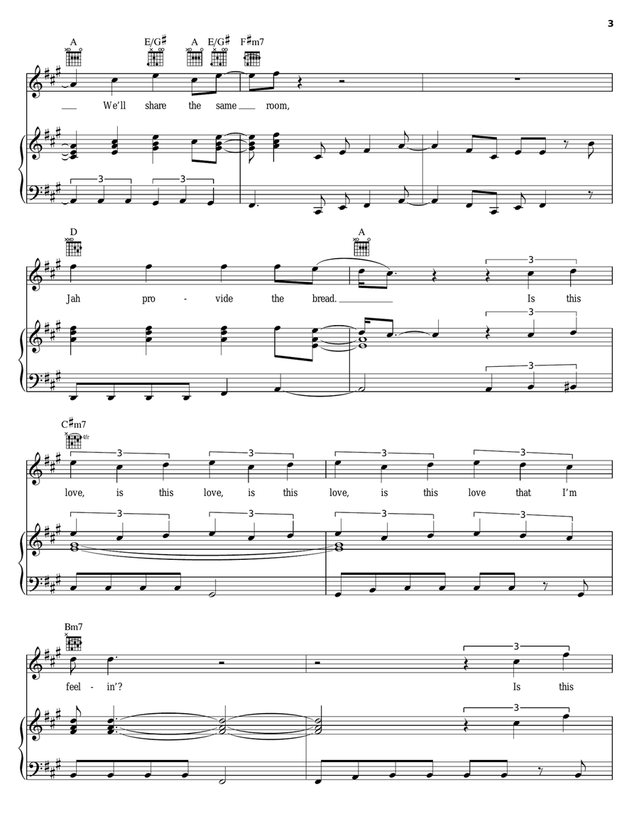 Is This Love Is This Love Piano, Vocal, Guitar scores gallery preview page 3