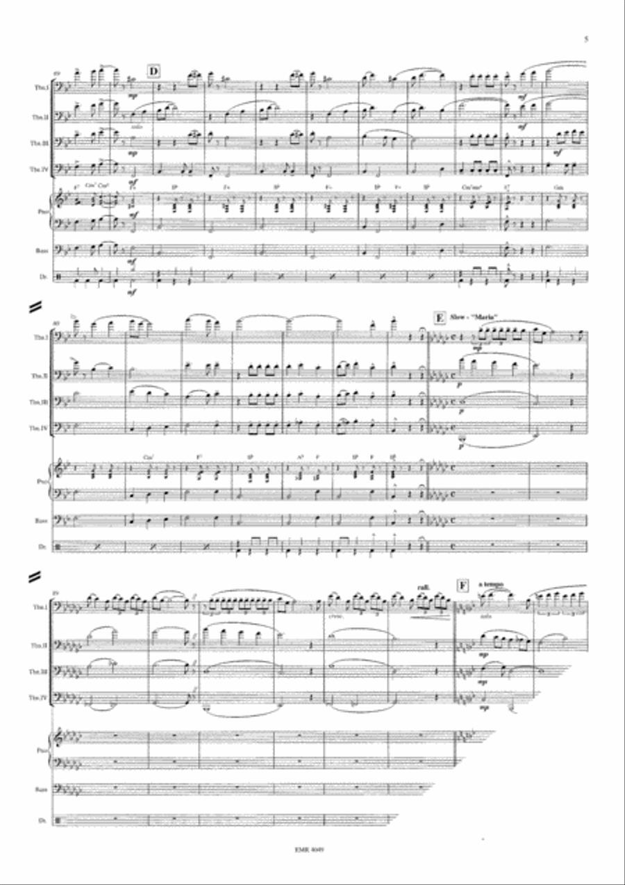 West Side Story West Side Story Trombone Quartet scores gallery preview page 6