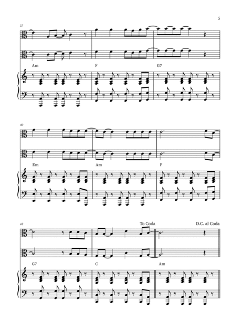 Viva La Vida String Duet scores gallery preview page 5