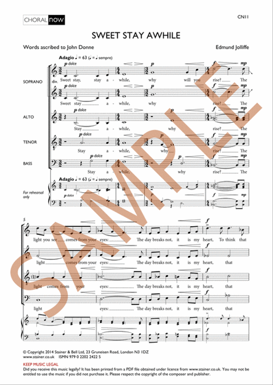 Sweet stay awhile Sweet stay awhile 4-Part scores gallery preview page 2