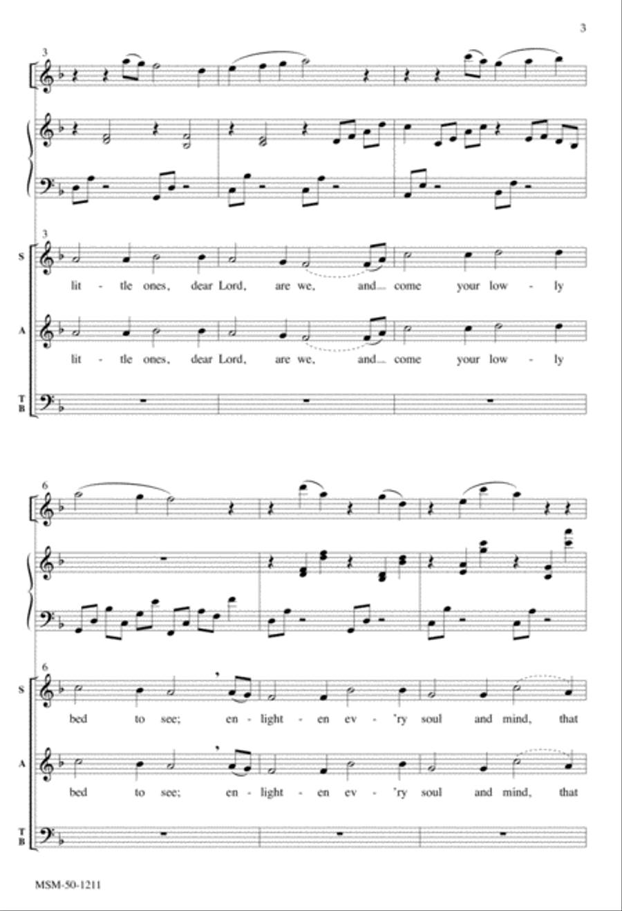 Your Little Ones, Dear Lord (Downloadable Choral Score)