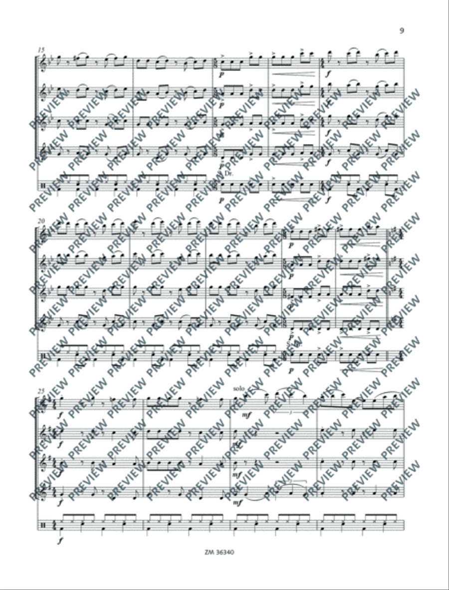 Four little Pop Tunes Flute scores gallery preview page 10