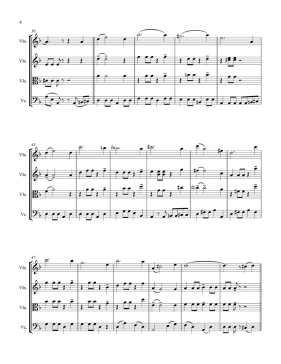 From Russia With Love String Quartet scores gallery preview page 5