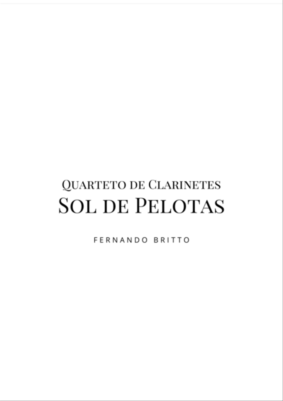 Sol de Pelotas, Quarteto de Clarinetes Clarinet Quartet scores gallery preview page 3