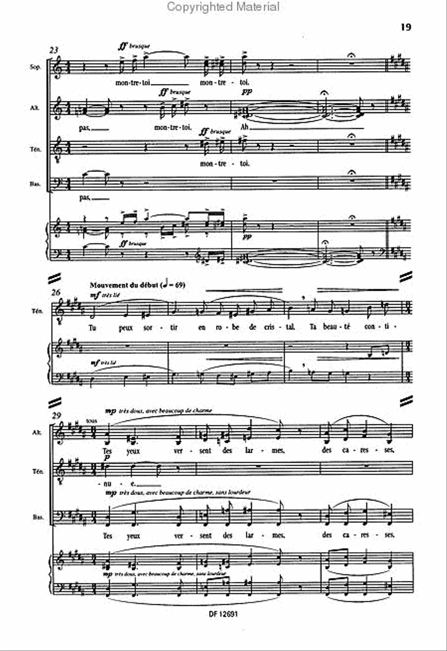 7 Chansons 4-Part scores gallery preview page 4