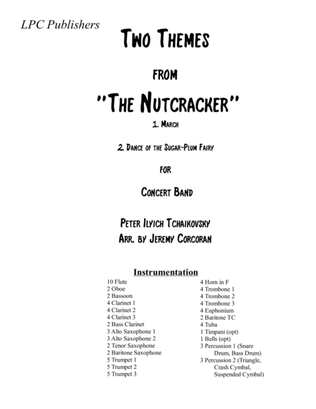 Book cover for Two Themes from The Nutcracker for Concert Band