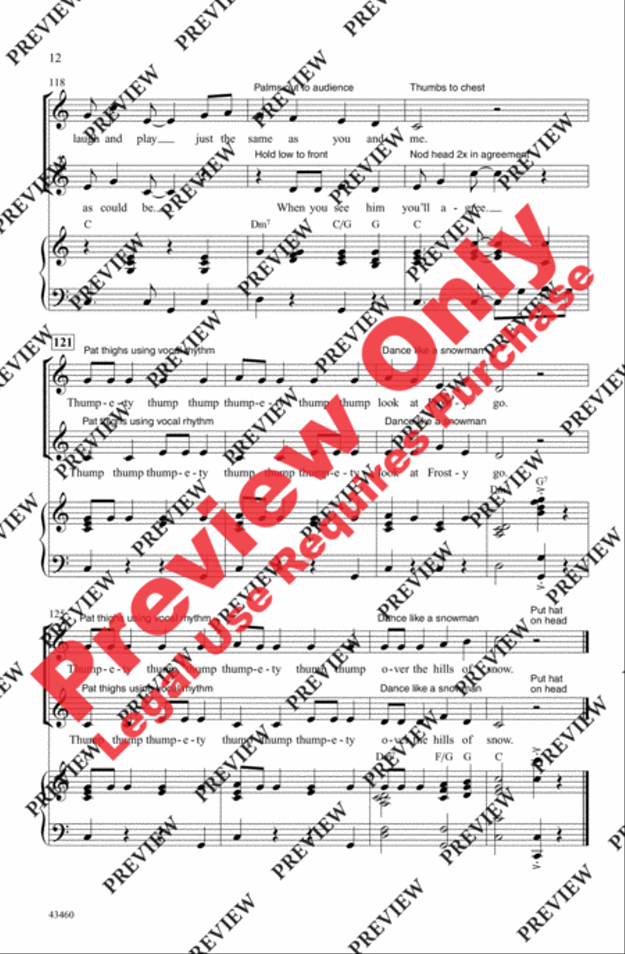 Frosty the Snowman 2-Part scores gallery preview page 12
