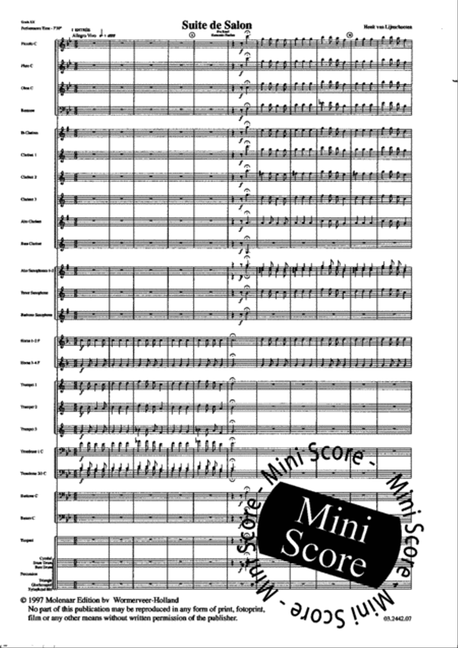 Suite de Salon Concert Band scores gallery preview page 6