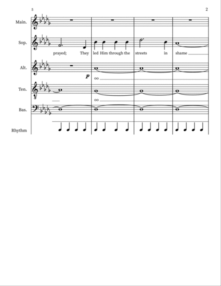 Ten Thousand Angels 4-Part scores gallery preview page 2