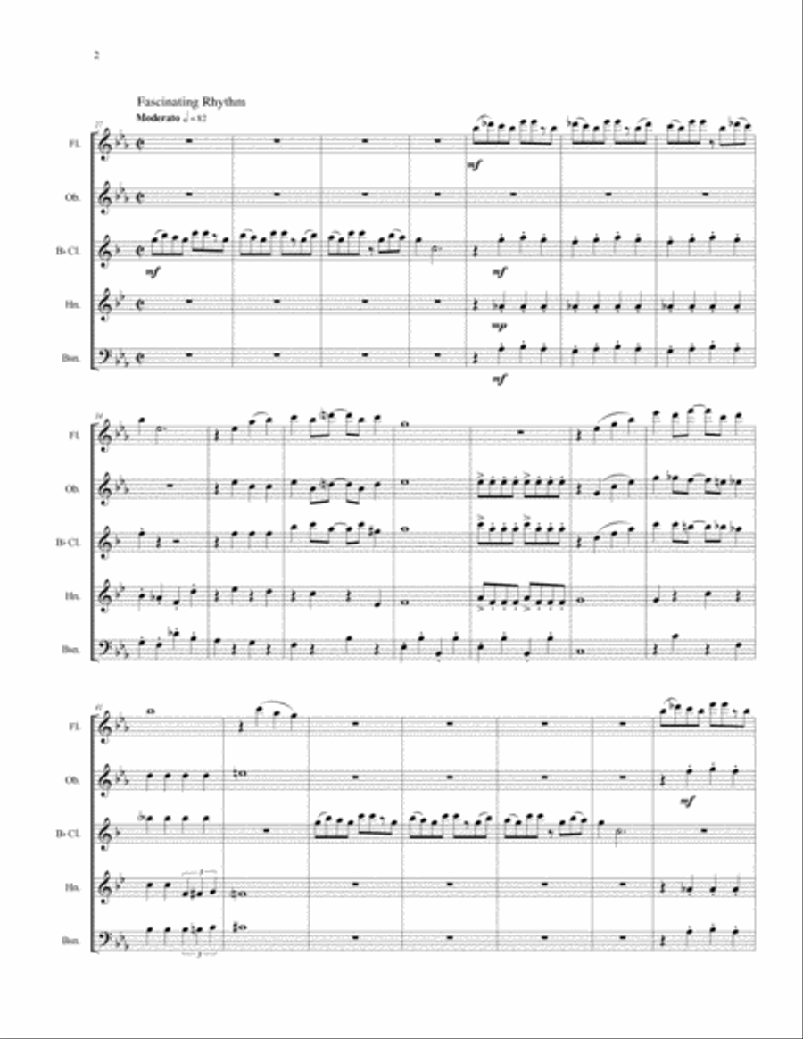 The Jazz Era for Woodwind Quintet Woodwind Quintet scores gallery preview page 4