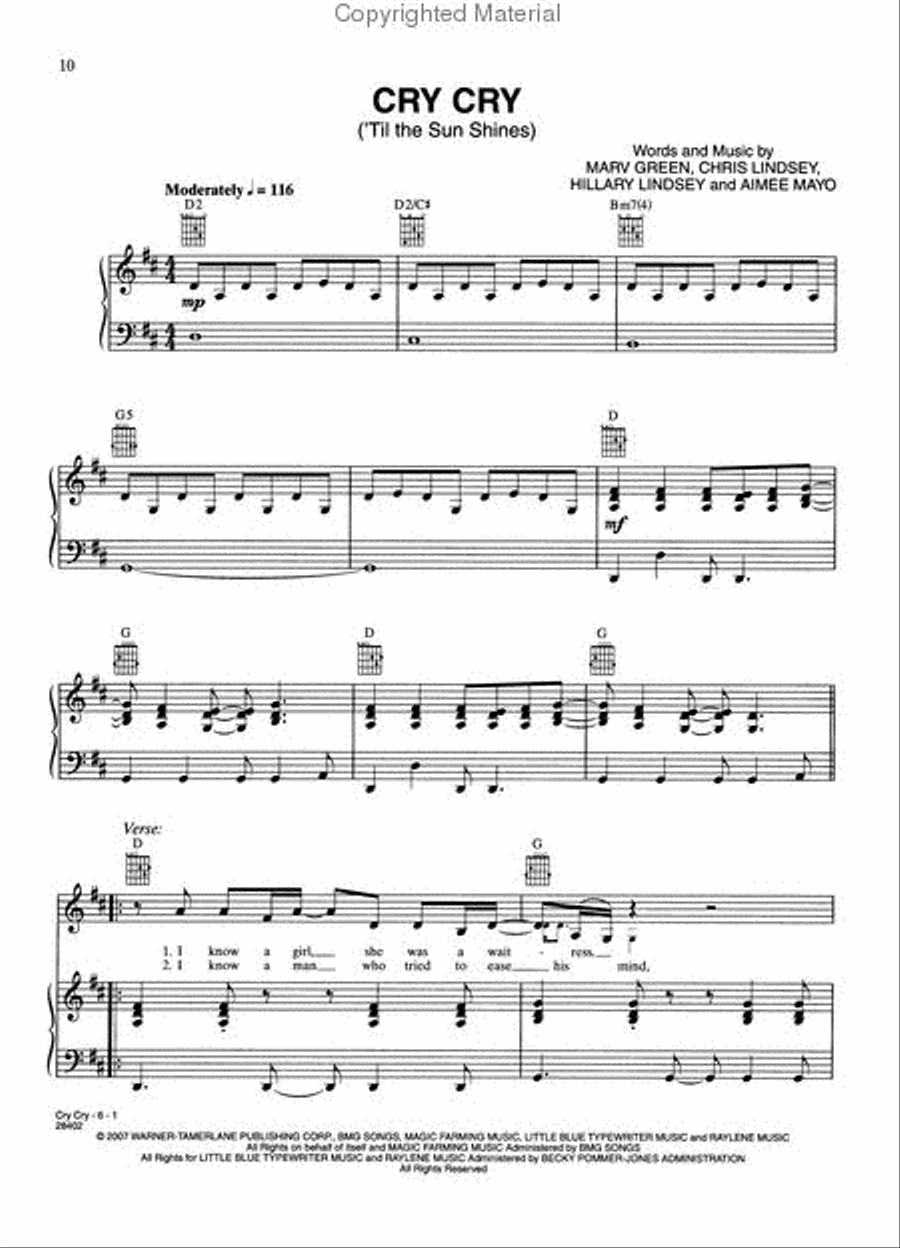Waking Up Laughing Piano, Vocal, Guitar scores gallery preview page 3