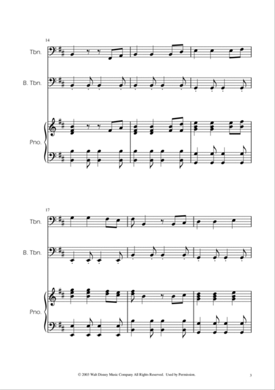 He's A Pirate Trombone Duet scores gallery preview page 3