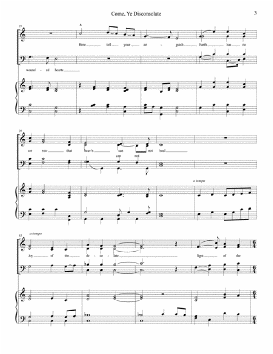 Come, Ye Disconsolate Piano Solo scores gallery preview page 3