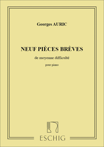 Neuf Pieces Breves, Pour Piano