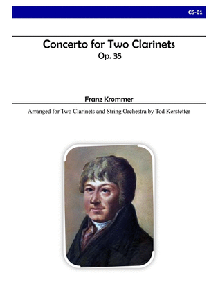 Book cover for Concerto for Two Clarinets and Strings, op. 35