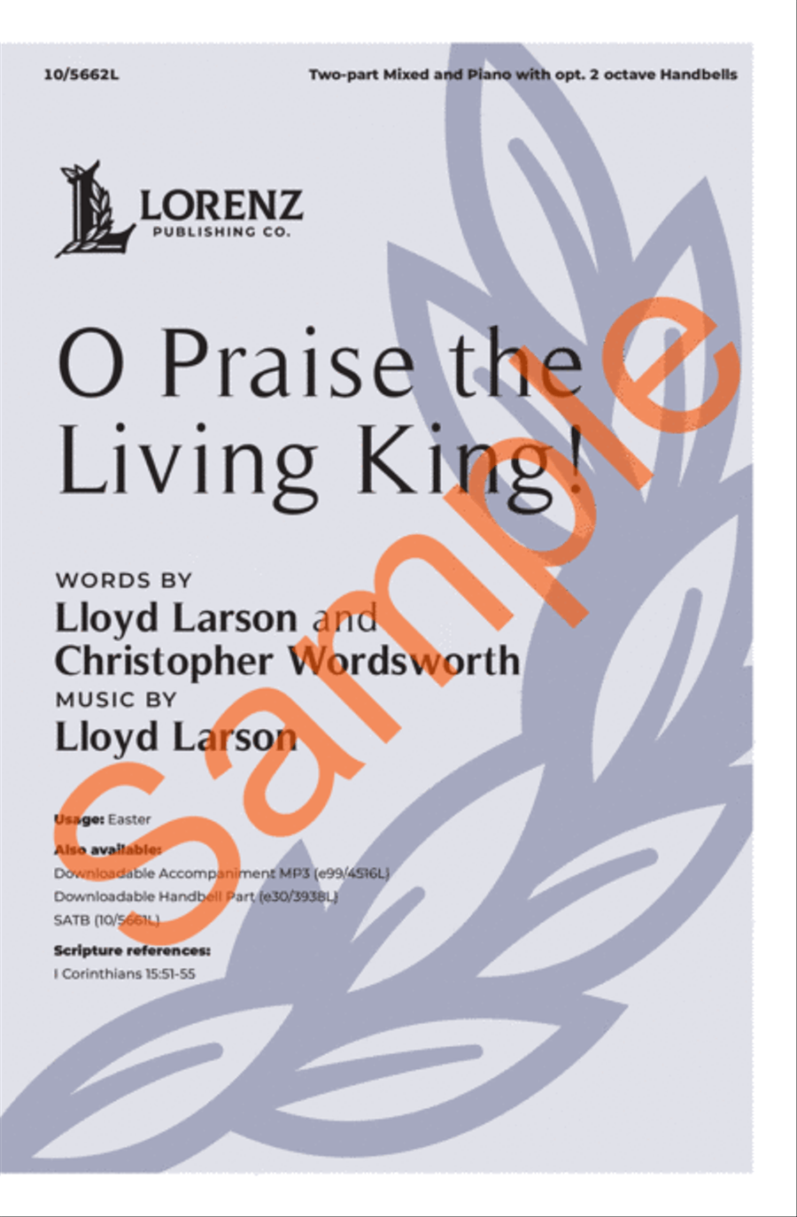O Praise the Living King! 2-Part scores gallery preview page 2