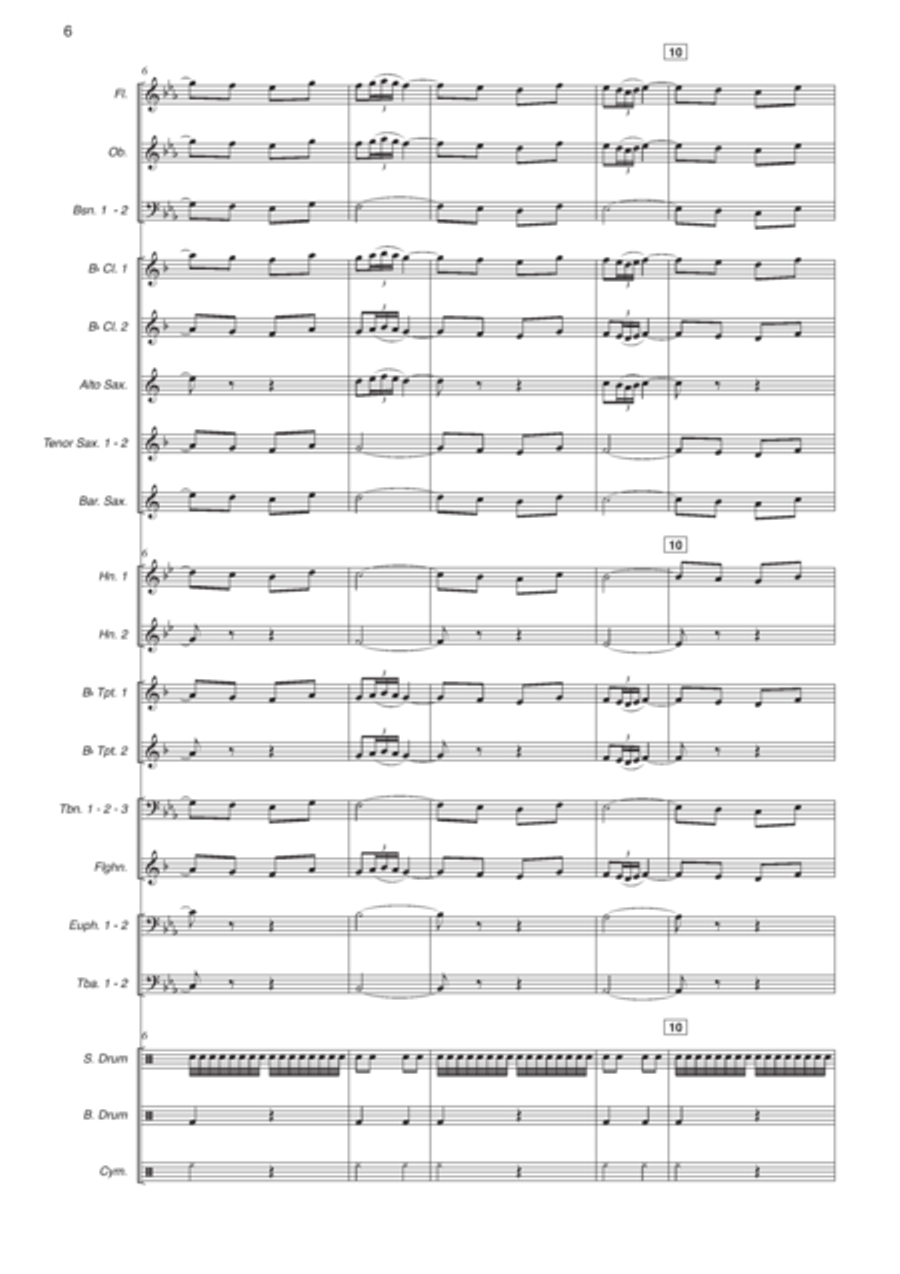 Plaza de Toros de Valencia. Pasodoble Concert Band scores gallery preview page 3