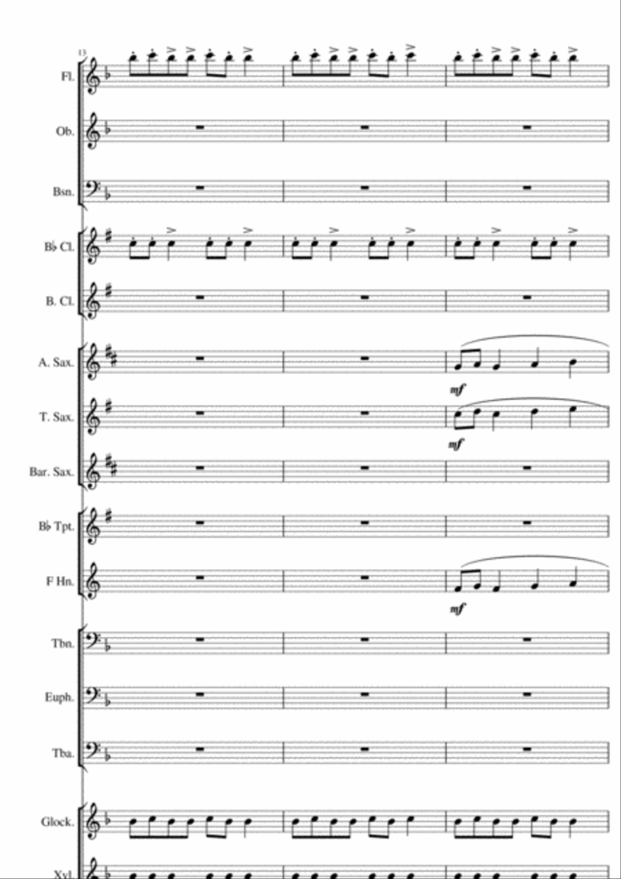 Space Rocket Adventure Concert Band scores gallery preview page 4