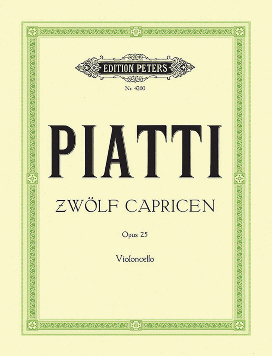 12 Caprices Op. 25 for Cello Cello scores gallery preview page 1