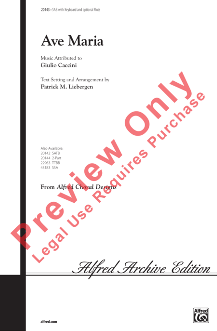 Ave Maria 3-Part scores gallery preview page 2