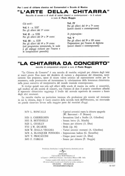 L'Arte Della Chitarra - Volume 1