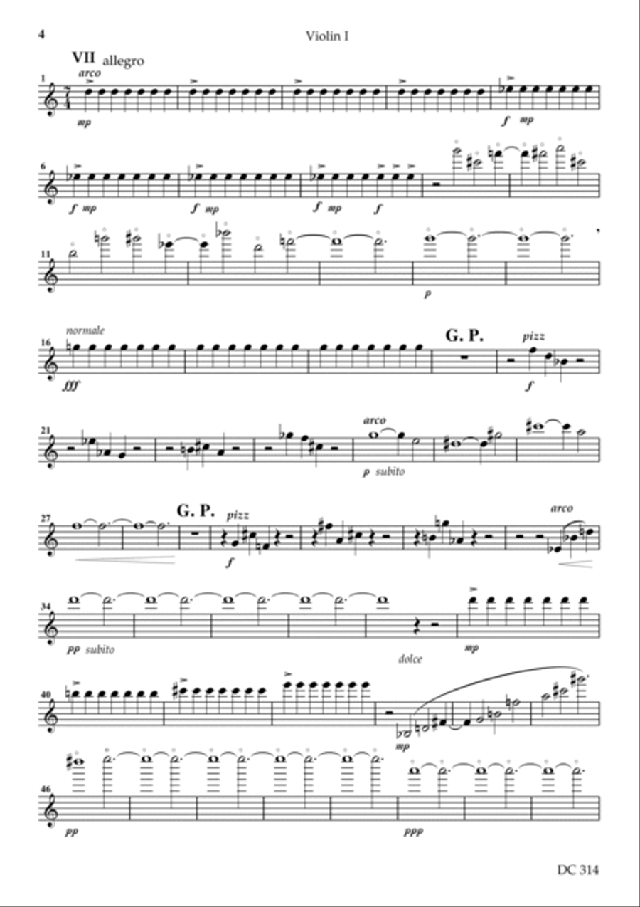 String Quartet No 4 (Parts) String Quartet scores gallery preview page 4