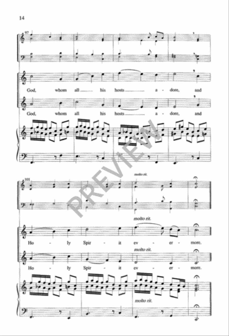 From God the Father, Virgin-Born 4-Part scores gallery preview page 15