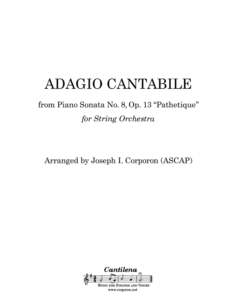 Adagio Cantabile for String Orchestra String Orchestra scores gallery preview page 1