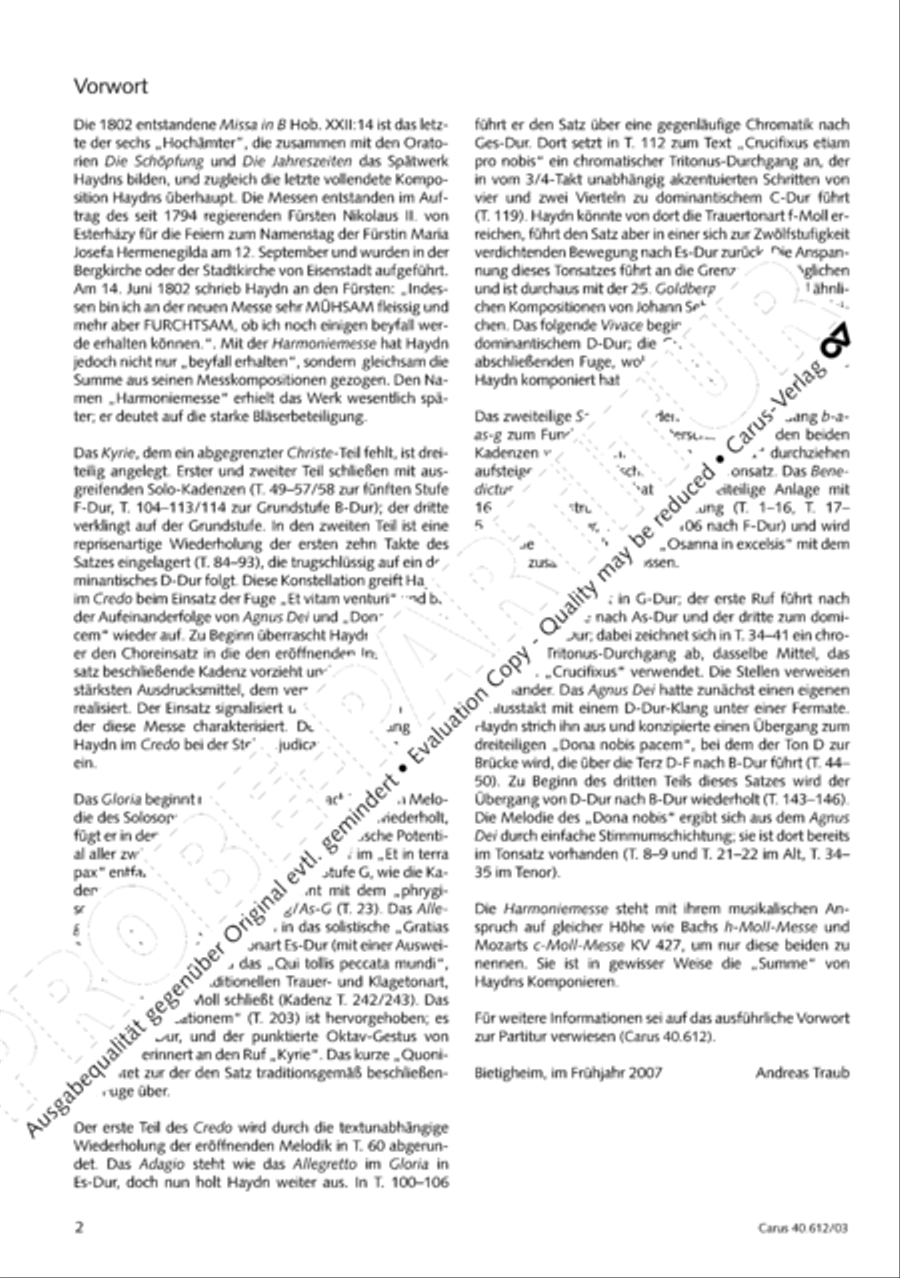 Harmoniemesse in B 4-Part scores gallery preview page 3