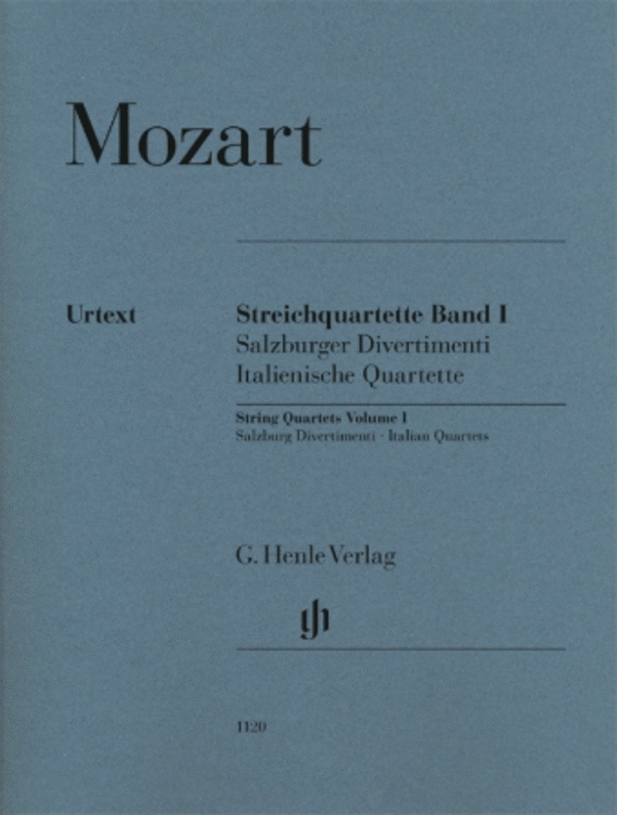 String Quartets Volume 1 (Italian Quartets, Salzburg Divertimenti)