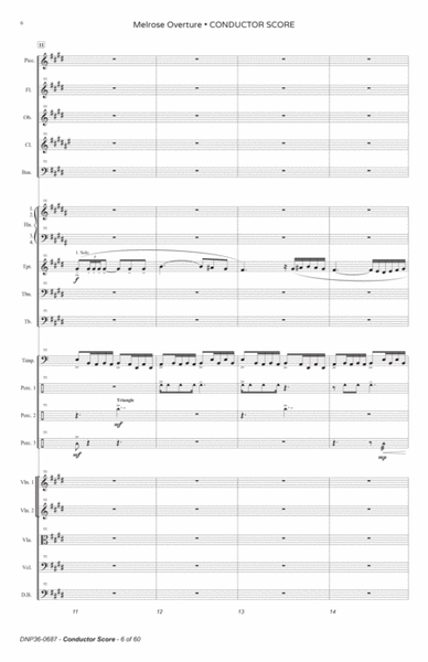 Melrose Overture • LARGE Conductor Score • Matt Johnson image number null
