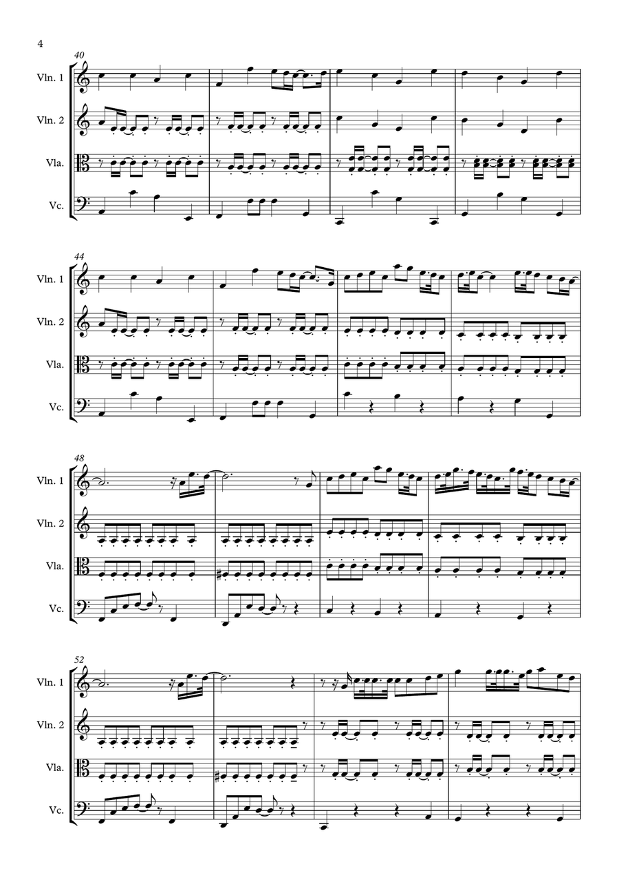 I'm Yours String Quartet scores gallery preview page 4