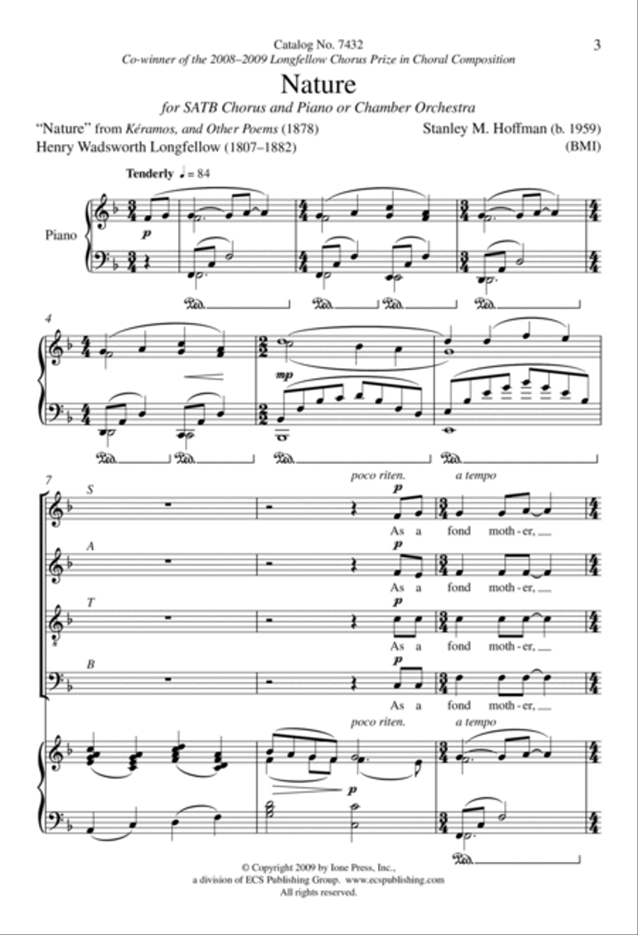 Nature (Piano/Choral Score)