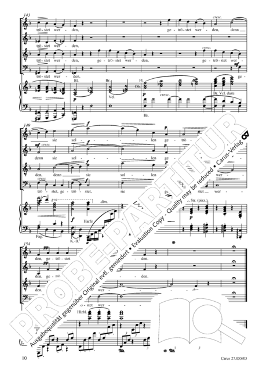 Ein Deutsches Requiem (German Requiem) 4-Part scores gallery preview page 13