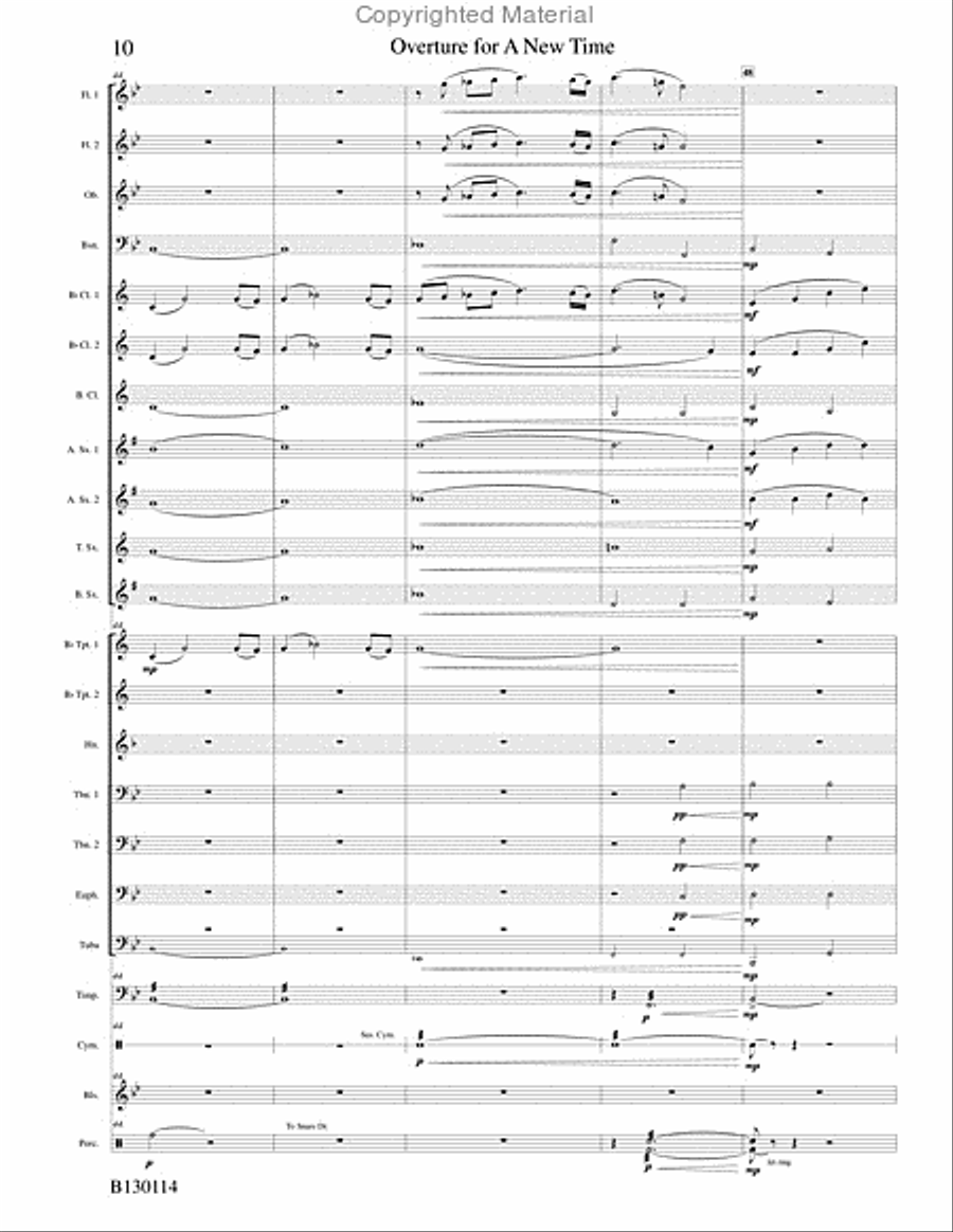 Overture for A New Time Concert Band scores gallery preview page 13