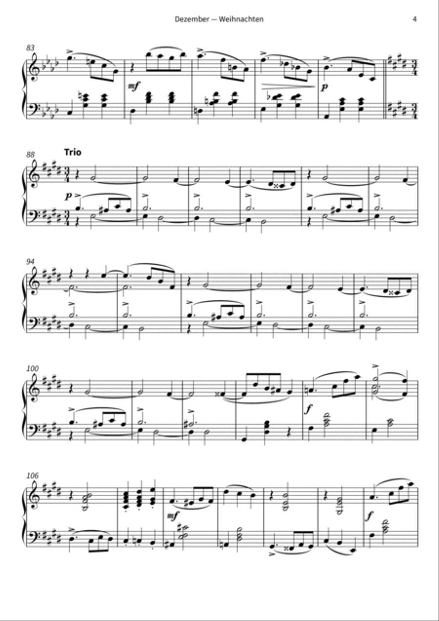 Dezember -- Weihnachten Dezember -- Weihnachten Piano scores gallery preview page 6